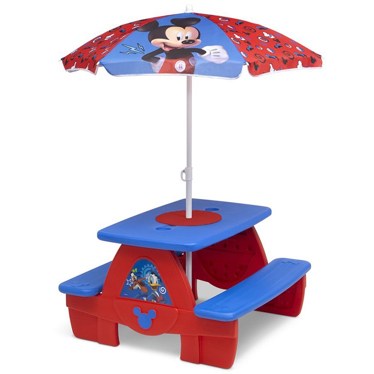 ピクニックテーブル アンブレラ付き ディズニー ミッキーマウス 屋外
