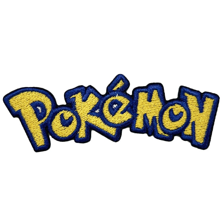 送料無料/ ワッペン ポケモン ロゴ 刺繍 アイロン キャラクター