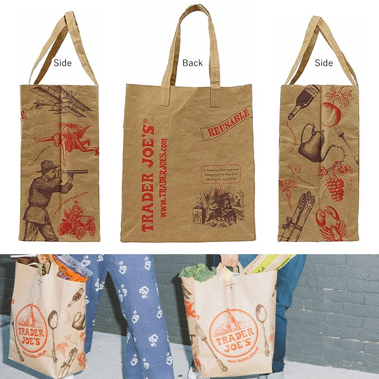 送料無料/ TRADER JOE'S トレーダージョーズ エコバッグ 洗える紙製