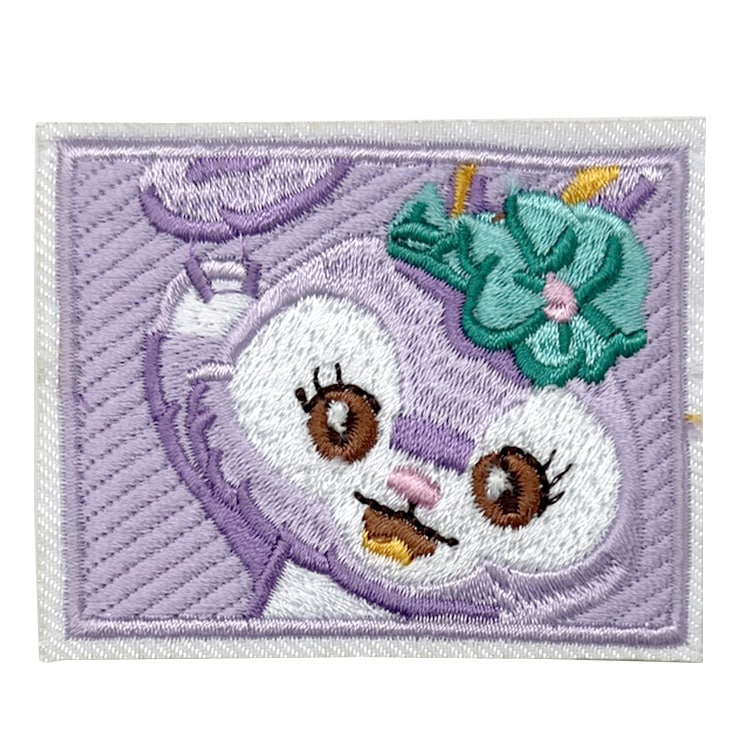 送料無料/ ワッペン ステラ・ルー スクエア 刺繍 アイロン 四角