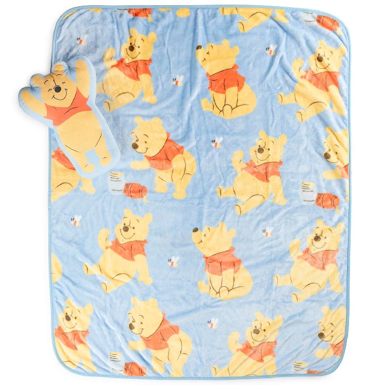ディズニー くまのプー プーさん ブランケット ピローセット ぬいぐるみ お昼寝 毛布 102cm×127cmキャンプ アウトドア プレゼント ...
