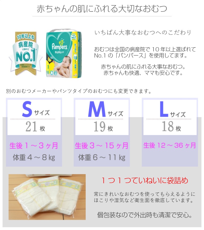 1段 おむつケーキ女の子 カモフラベイビー