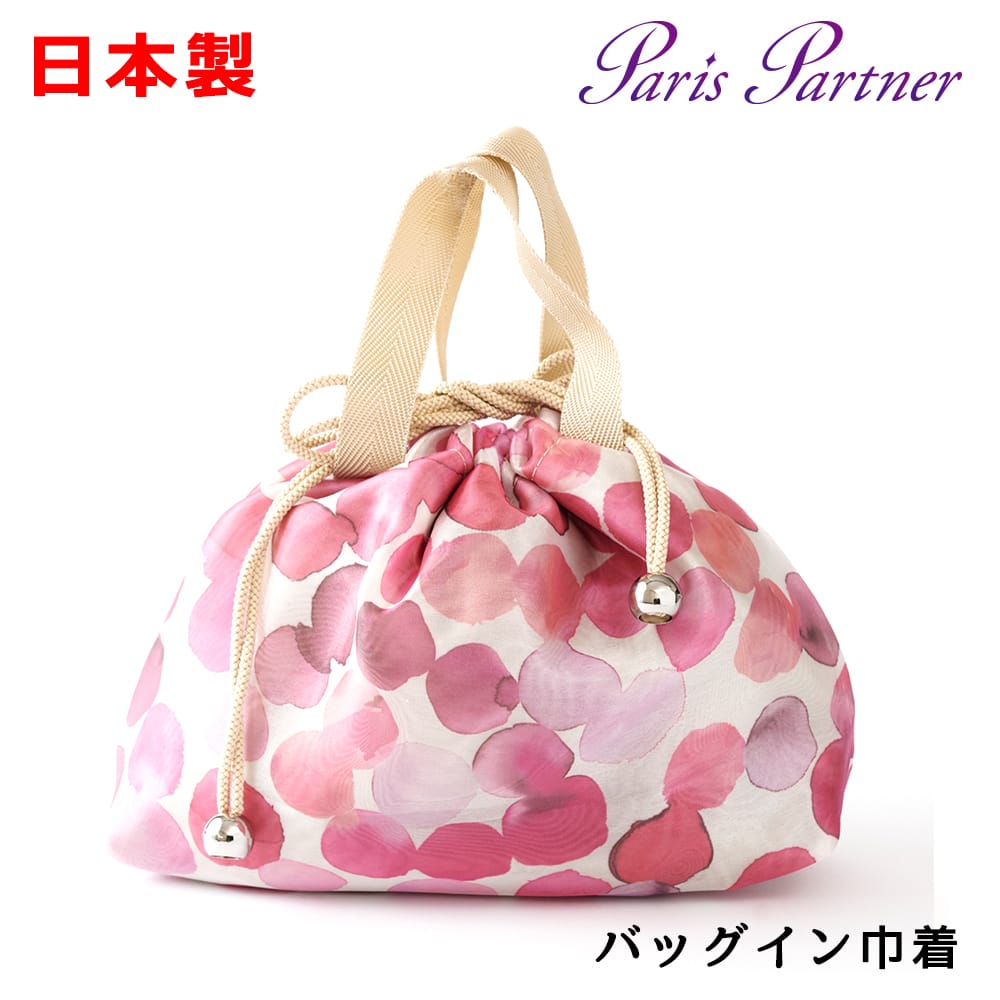 花柄 バッグイン巾着：日本製 巾着バッグ おしゃれ かわいい CR-3398