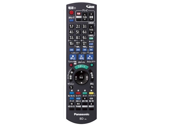 パナソニック Panasonic ブルーレイレコーダー用リモコン（黒