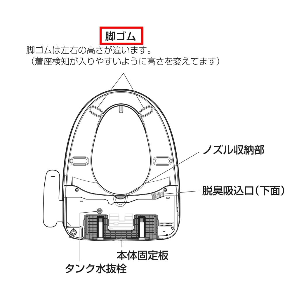パナソニック Panasonic 温水洗浄便座 便座脚ゴム 左右セット（ADL720