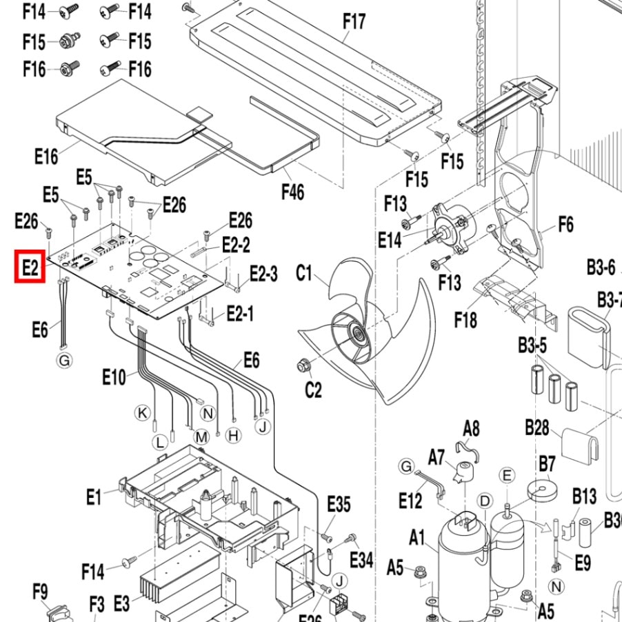ダイキン　エコキュート　基盤 ダイキンエコキュート室外機 基盤 部品 RQW60JHV - メルカリ