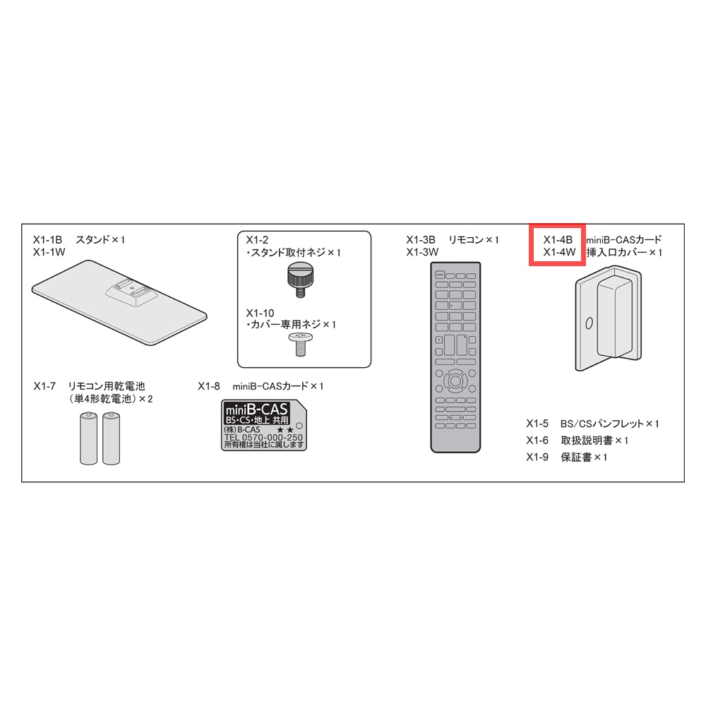 シャープ SHARP 液晶テレビ miniB-CASカード挿入口カバー（黒