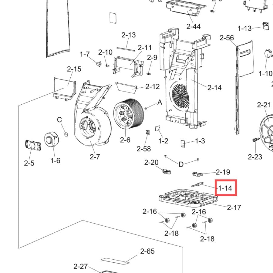 【2019年製・キャスター一部破損】SHARP 空気清浄機 本体 シャープ 空気清浄機用純正部品・交換部品｜パーツコム