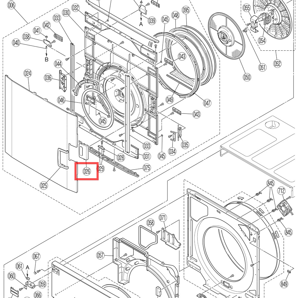 リンナイ Rinnai ガス衣類乾燥機 扉取っ手 072-530-000☆｜パーツコム