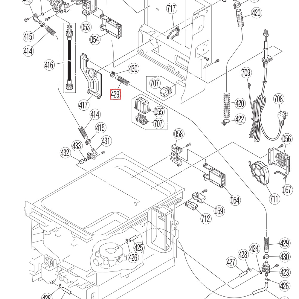リンナイ Rinnai 食器洗い乾燥機 排水ホースC（L=950） 513-0032000