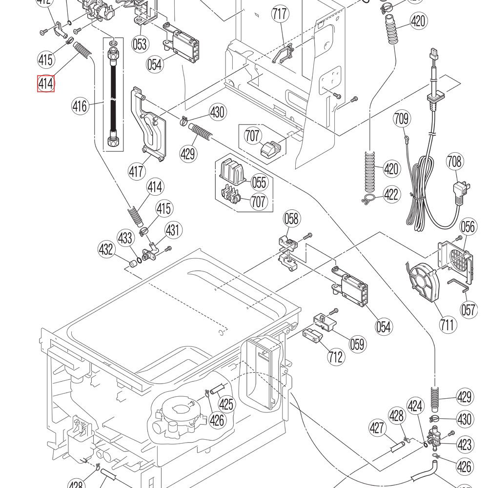 リンナイ Rinnai 食器洗い乾燥機 給水ホース 513-0084000｜パーツコム