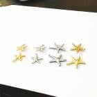 アレルギー対応 ステンレス  ステンレス製チャーム【1】【2】ヒトデ(新)　1個売り (約17.5×15mm)◆メタルチャーム 変色しにくい 金属アレルギー対応 　アクセサリーパーツ　アクセサリバーツ