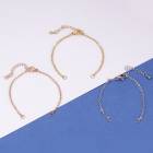 アレルギー対応 ステンレス  ステンレス製 チェーン ブレスレットパーツ（幅 1.5mm/2mm）全長約18-19.5ｍｍ アジャスター付き◆ 3色 　アクセサリーパーツ　アクセサリバーツ アクセサリ