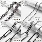 アレルギー対応 ステンレス  【切り売り/約1m】113.サージカルステンレス製チェーン【ガンメタ】 ステンレス チェーン ブラック マンテル アレルギーフリー 金属アレルギー対応 変色しにくい ハン