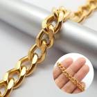 アレルギー対応 ステンレス  【切り売り/約1m】ステンレス製チェーン【きへい 】【ゴールド】 極太 太め キヘイ 喜平 ステンレス チェーン 金 アレルギーフリー 金属アレルギー対応 変色しにくい 