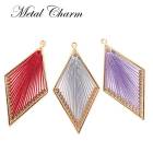 メタルチャーム【220.ダイヤ刺繍 3色】1個売り ダイヤ 刺繍 金属 丸 ラウンド 糸 幾何学 手作り DIY 国内発送|メタルチャーム|ハンドメイド パーツ 