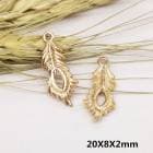 メタルチャーム【259.ピーコックフェザー】【1個売り】 孔雀 ピーコック 金属 チャーム 手作り ハンドメイド ゴールド DIY 国内発送|メタルチャーム|ハンドメイド パーツ 