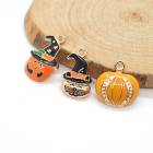 メタルチャーム【295.ハッピーハロウィン】1個売り 3種 ハロウィン チャーム エナメルチャーム 猫 カボチャ 手作りハンドメイド DIY 国内発送|メタルチャーム|ハンドメイド パーツ 