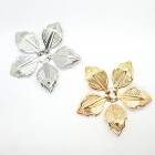 メタルパーツ【298.フラワー】【1個売り】 リーフ ボタニカル　金属 チャーム 手作り ハンドメイド ゴールド DIY 国内発送|メタルチャーム|ハンドメイド パーツ 