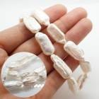 【98. 淡水パール ビーズ 長方形 約20x9mm】1粒売り（#21） 淡水 バロック パール 天然石 淡水真珠 天然石ビーズ パワーストーン 素材 材料 DIY 国内発送|パール|天然石アイテム