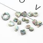 アバロン シェルビーズ【 ハート 10*10mm 横穴 】1個売り シェル 貝 ビーズ パーツ 素材 ハンドメイド 手作り 天然素材 DIY 国内発送|パール|天然石アイテム