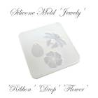 シリコンモールド【133.ジュエリー】【1個売り】レジン枠 シリコン ジュエリー リボン フラワー ドロップ クリア 手作り ハンドメイド DIY 国内発送|レジン　封入パーツ|ハンドメイド パーツ 