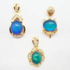 ストーンフレーム【155.温度で色が変わる！ペンダントトップ】1個 チャーム ムードリング カラーチェンジ ハンドメイド DIY 国内発送