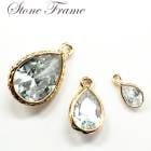 ストーンフレーム 【33.ドロップ 中サイズ】チャーム ダイヤモンド 涙 雫【 丸カンつき パーツ ばら売り】 ハンドメイド 手作り DIY 国内発送|ストーンフレーム|ハンドメイド パーツ 