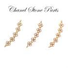 ジルコニアストーンフレーム 【99.カーブフラワー】コネクター パーツ チャーム ダイヤモンド 花 【 丸カンつき パーツ ばら売り】 ハンドメイド 手作り DIY 国内発送|ストーンフレーム|ハンド