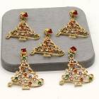 【179. ストーンツリー】クリスマス1個 ストーンフレーム キュービックジルコニア トップ 国内発送|ストーンフレーム|ハンドメイド パーツ 