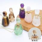 【天然石 Eタイプ 香水瓶 ネックレス】フローライト アメジスト スモーキークォーツ 水晶 ローズクォーツ アロマペンダント ボトル 高品質 香水 DIY 国内発送|香水瓶|天然石アイテム