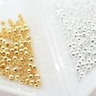 プレシャス つぶし玉【約80個】ゴールド / シルバー カシメ玉 金メッキ 高級鍍金 金具 留め具 ハンドメイド DIY 国内発送|基礎パーツ|ハンドメイド パーツ 