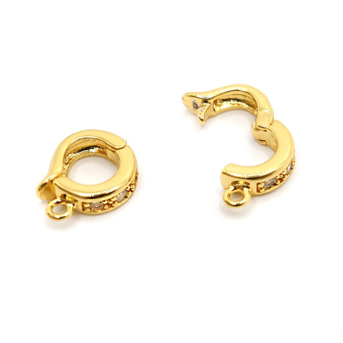 60. クリッカー カン付き 1個 ゴールド ペンダントトップ金具 留め具