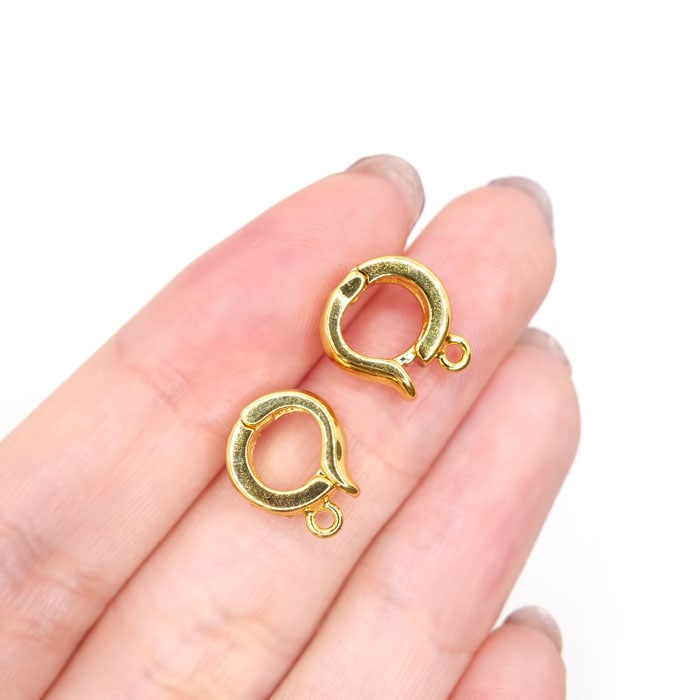 60. クリッカー カン付き 1個 ゴールド ペンダントトップ金具 留め具