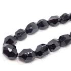 【高品質★355】【約40cmタンブル カット連】【オニキス】粒サイズ約12*14mm  天然石 ビーズ 国内発送|連|天然石アイテム