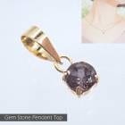 カラーチェンジガーネット ラウンド K18 ペンダントトップ 0.2ct マダガスカル産 日本製【HOS】|ペンダントトップ|ジュエリー・アクセサリー