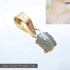 アレキサンドライト キャッツアイ 3x4mm K18 ペンダントトップ インド産 天然石 日本製【HOS】|ペンダントトップ|ジュエリー・アクセサリー