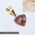 アンデシン トライアングル K18 ペンダントトップ チベット産 天然石 日本製【HOS】|ペンダントトップ|ジュエリー・アクセサリー