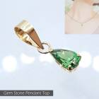 グリーンガーネット ペアー 3x5mm 約0.20ct K18 ペンダントトップ ケニア産 天然石 日本製【HOS】|ペンダントトップ|ジュエリー・アクセサリー