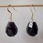 【メール便送料無料】 【日本製】ピアス イヤリング  (41.ブラックスピネル)ミャンマー産 ペア ステンレス製 金属アレルギー対応