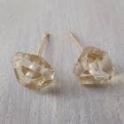 【メール便送料無料】 【日本製】ピアス (34.レモンクォーツ)ブラジル産 ペア（ゴールド） ステンレス製 金属アレルギー対応|ピアス|ジュエリー・アクセサリー