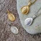 ステンレス製 ペンダントトップ 【76. マリア メダイ】金属アレルギー対応 奇跡 不思議 メダル コイン パーツ ネックレス ハンドメイド チャーム 国内発送|ペンダントトップ|ジュエリー・アクセサ