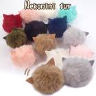 【当店オリジナル】猫耳ファー【1個売り】 ファー フェイクファー　チャーム　猫　猫耳 【約3.5cm】【選べる12色】 ミニファー ぽんぽん【ばら売り】パーツ 推し色 推し活 カラフル デコ 手芸 ア