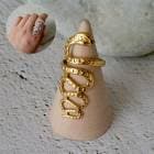 【金属アレルギー対応】ステンレス 16. スネーク リング 1個 フリーサイズ 指輪 金運 蛇 巳年 ヘビ 【メール便送料無料】|リング|ジュエリー・アクセサリー