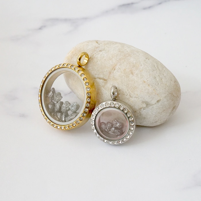 ステンレス製 【81. フローティングロケット ラインストーン付】金属