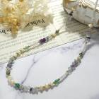 ストーン ネックレス フローライト ジルコン 淡水パール 約39cm SUS316 950228|ネックレス|ジュエリー・アクセサリー