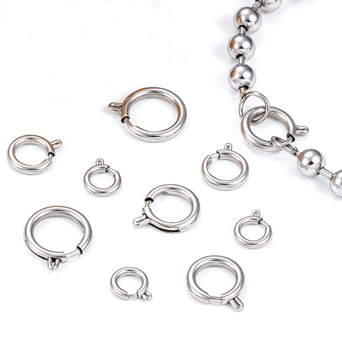 引き輪 【5～18mm】カンなし【1個売り】ゴールド K18／シルバー 留め