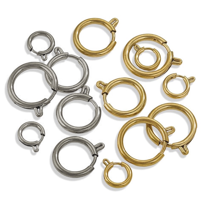 引き輪 【5～18mm】カンなし【1個売り】ゴールド K18／シルバー 留め