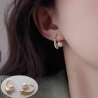 ピアス U字 金属アレルギー対応  パールキャッチ付き レディース スタッドピアス ゴールド 卒業式 入学式|ピアス|ジュエリー・アクセサリー