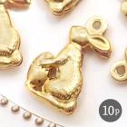 ステンレスチャーム【35. イースターラビット 10個 】 ウサギ うさぎ チャーム 手作り ハンドメイド アクセサリー 金具 アンティーク DIY 国内発送|チャーム・ペンダントトップ|ステンレス 